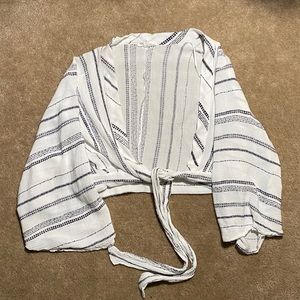 Cotton Candy Cropped Tie Shirt